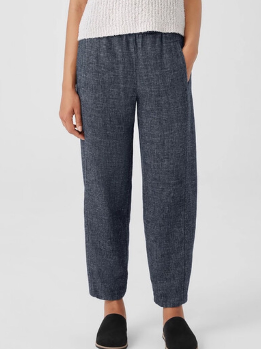 Eileen Fisher Tweedy Hemp Cotton Lantern Pant
Easy Fit, Ankle Length